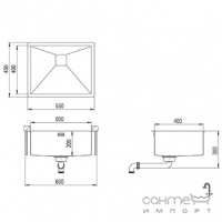 Кухонная мойка из нержавеющей стали AquaSanita Dera DER100 L-C 55x45 Copper