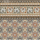 Плитка для підлоги, декор під мозаїку 44X44 Realonda CARTAGO PERSA CENEFA (коричнева)
