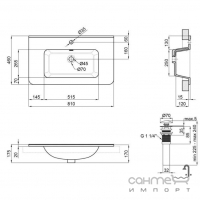 Раковина врезная Qtap Albatross 9H QT01119080HW белый