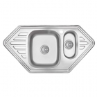Кухонна мийка Lidz 9550-С 0.8mm Decor LIDZ9550СEC08 нержавіюча сталь, подвійна