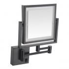 Настенное косметическое зеркало с LED-подсветкой и выключателем Volle De la Noche 2500.280804 матовое черное