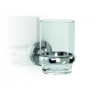 Стаканчик для зубных щёток Genwec Cartago (хром, прозрачное стекло) GW05 02 05 02