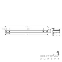 Полиця Hansgrohe Rainfinity 26844700 матова біла/чорне скло