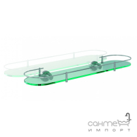Полочка для ванной Genwec Cartago (хром, прозрачное стекло) GW05 13 05 02