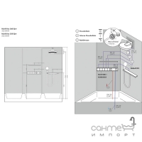 Верхний душ с кронштейном Hansgrohe Rainfinity 360 3jet 26234000 хром