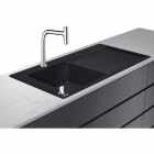 Кухонна мийка із граніту silicatec + змішувач для кухні Hansgrohe C51-F450-12 43228000