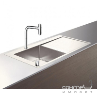 Кухонна мийка з нержавіючої сталі + змішувач для кухні Hansgrohe C71-F450-12 43230000