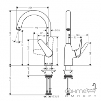 Смеситель для кухни Hansgrohe Focus M42 71802800 нержавеющая сталь