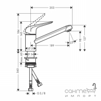 Смеситель для кухни Hansgrohe Focus M42 71808800 нержавеющая сталь