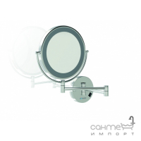 Збільшувальне дзеркало зі світлодіодним підсвічуванням Genwec Magnifying mirror LED (хром) GW05 31 06 02