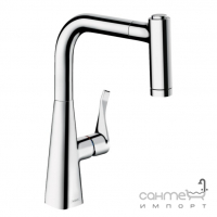 Смеситель для кухни с вытяжным изливом Hansgrohe Metris M71 73823000 хром