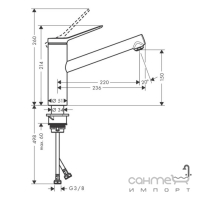 Змішувач для кухні Hansgrohe Zesis M33 74802000 хром