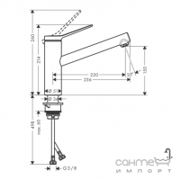 Змішувач для кухні Hansgrohe Zesis M33 Eco 74811000 хром