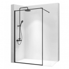 Бездверна душова кабіна Rea Bler 70 REA-K7636 чорний/прозоре скло