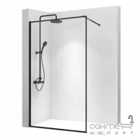 Бездверна душова кабіна Rea Bler 110 REA-K7630 чорний/прозоре скло