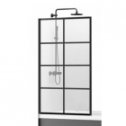 Шторка на ванну Rea Lagos-1 REA-K4569 черный/прозрачное стекло