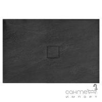 Душовий піддон зі штучного каменю Rea Black Stone 80x120 REA-K9602 чорний