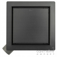 Точечный квадратный душевой трап Rea Neo Pure Pro Black REA-G0652 черный