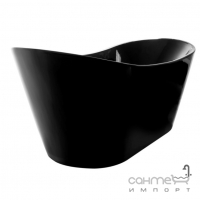 Акриловая отдельностоящая ванна Rea Ferrano Black REA-W6000 глянцевая черная