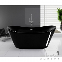 Акриловая отдельностоящая ванна Rea Ferrano Black REA-W6000 глянцевая черная