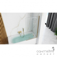 Шторка на ванну Rea Elegant Gold REA-W5600 золото/прозоре скло