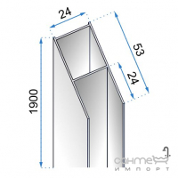Расширительный профиль для кабин/дверей Rea Molier REA-K3261 хром