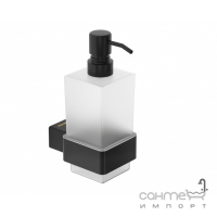 Дозатор жидкого мыла настенный Genwec Pompei (черный, матовое стекло) GW05 59 04 03