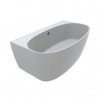 Пристінна ванна з литого мармуру Miraggio Anna 1600x850 біла глянсова