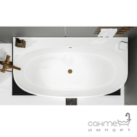 Пристенная ванна из литого мрамора Miraggio Anna 1600x850 белая глянцевая