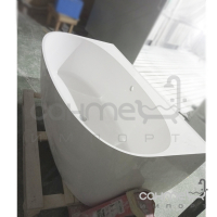 Пристенная ванна из литого мрамора Miraggio Anna 1600x850 белая глянцевая