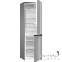 Окремий двокамерний холодильник з нижньою морозильною камерою Gorenje NRK 6191 ES 4 сріблястий металік