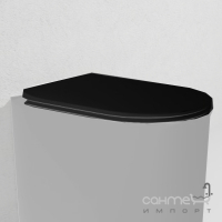 Сидіння для унітазу термопласт soft-close slim Flaminia Astra ASCW05 Carbone матове чорне