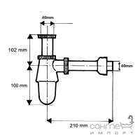 Сифон для раковини McAlpine 200S хром