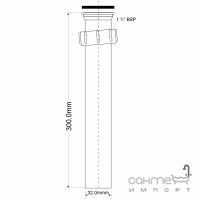 Вертикальный удлинитель сифона для раковины McAlpine AS7N-30