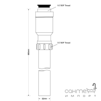 Сифон для раковины вертикальный McAlpine FTWM-32P