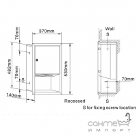 Встраиваемый диспенсер для бумажных полотенец Genwec Compact Furniture (нерж. сталь) GW09 03 04 01