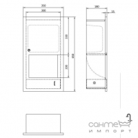 Настенная сушилка для рук Genwec Compact Furniture (нерж. сталь) GW09 13 04 01