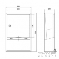 Настінний диспенсер для паперових рушників Genwec Compact Furniture (нерж. сталь) GW09 09 04 01