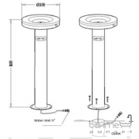 Питний фонтанчик для установки поза приміщеннями Genwec Outdoor Water (нержавіюча сталь) GW10 04 04 02