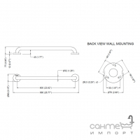 Поручень для ванной 600 мм Genwec Straight Bar (матовая нержавеющая сталь) GW11 03 04 01