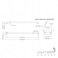 Поручень для ванної 1200 мм Genwec Straight Bar (білий) GW11 06 03 00