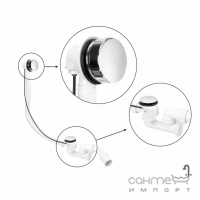 Сифон для ванны/глубокого душевого поддона McAlpine HC31M-N1-1M хром