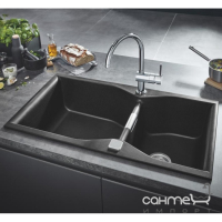 Гранітна кухонна мийка Grohe K700 31658AP0 чорний граніт