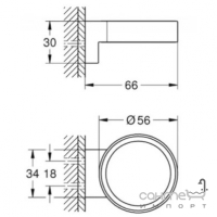 Тримач для склянки/дозатора рідкого мила Grohe Selection 41027AL0 графіт