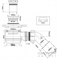 Линейный душевой трап McAlpine OmegaSlim MPCD1200-O-B-NT нержавеющая сталь