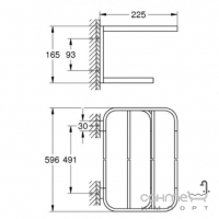 Полиця з тримач для рушників Grohe Selection 41066AL0 графіт