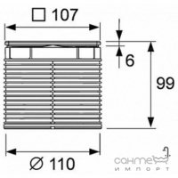 Решёткой TECE TECEdrainpoint S 3660002 с монтажным элементом, хром