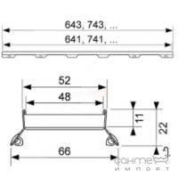 Решітка TECE ТЕСЕdrainline Plate 601272 нержавіюча сталь