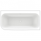 Пристенная ванна из литого камня Balteco Como CR RAL 170 правосторонняя, белая внутри/цветная снаружи