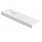 Підвісна раковина зі штучного каменю Balteco Xonyx Solid Surface HRL100/50 біла, лівостороння